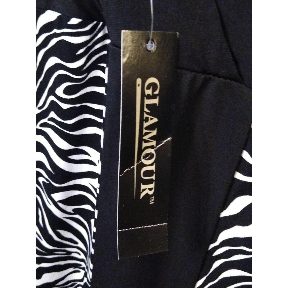 Maxi Dress Black White Zebra 16W NWT - Picture 5 of 8